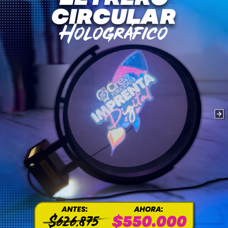 Letrero rompetrafico Holográfico
