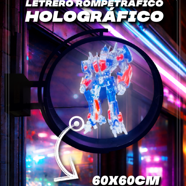 Letrero rompetrafico Holográfico