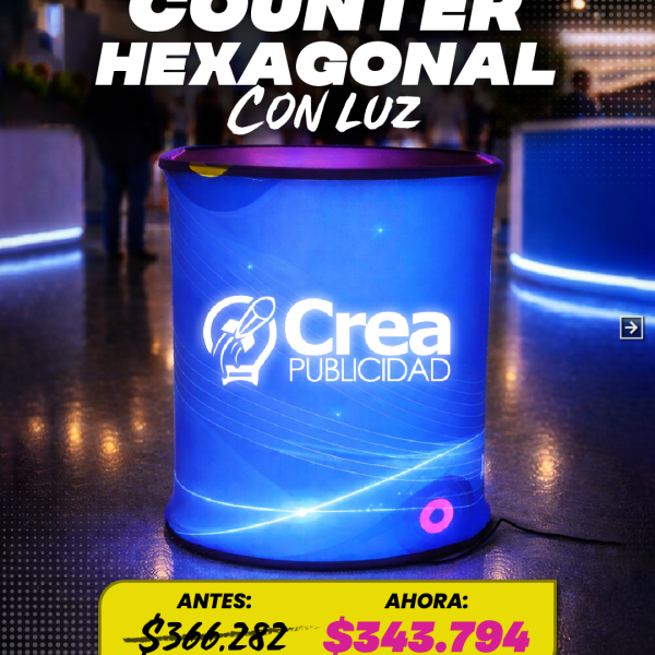 Stand Counter Luminoso Hexagonal