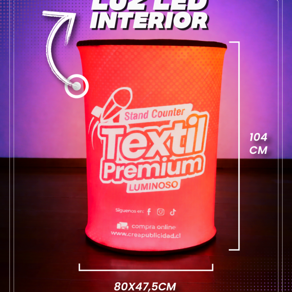 Stand Counter Luminoso Ovalado