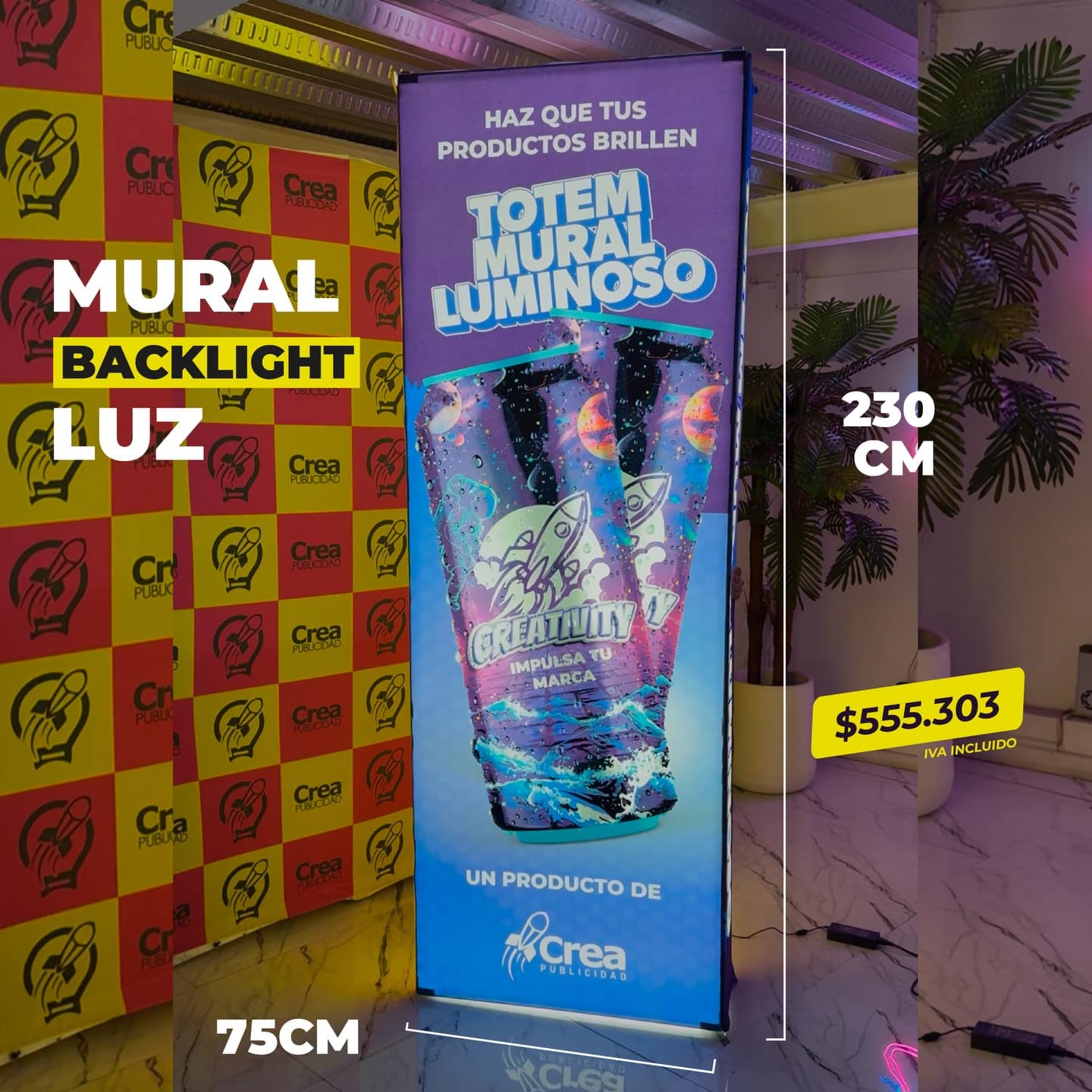 Stand Totem Mural Luminoso