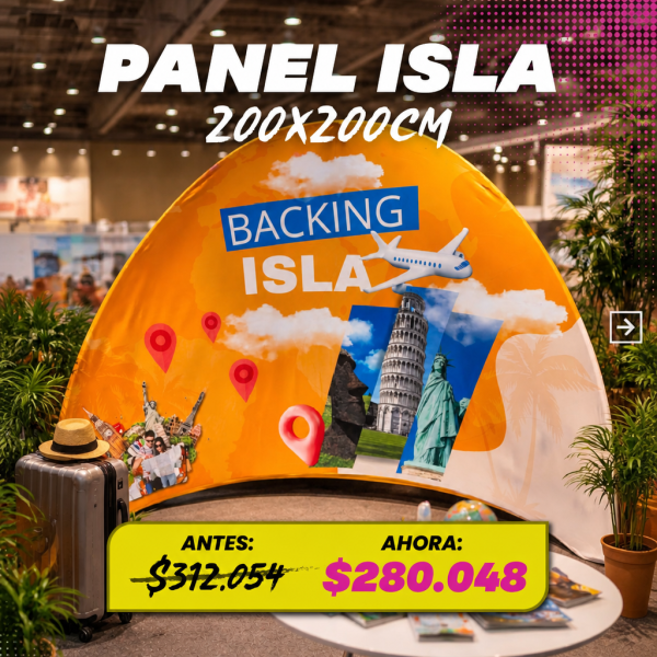 Panel Tubo Isla Ovalado 360º 200x200