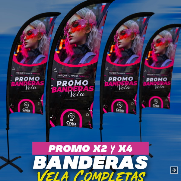 Promo Banderas Publicitarias Vela x4