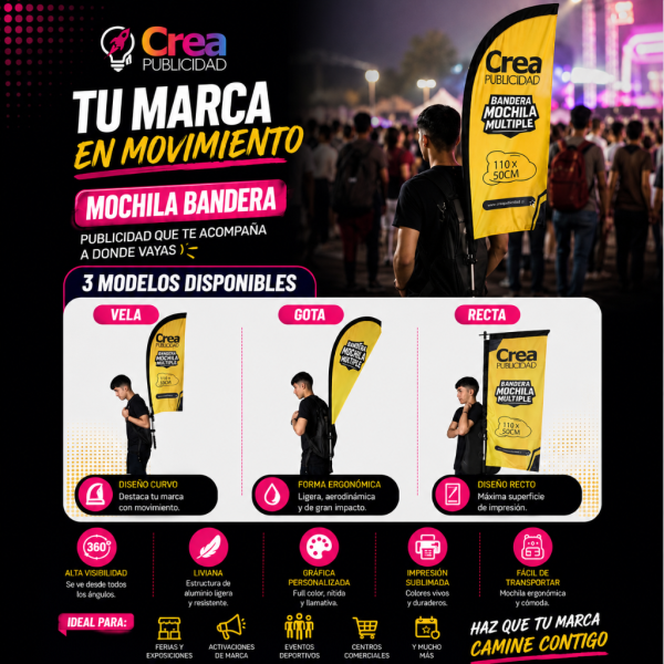 Mochila Bandera Pack 2 Unidades