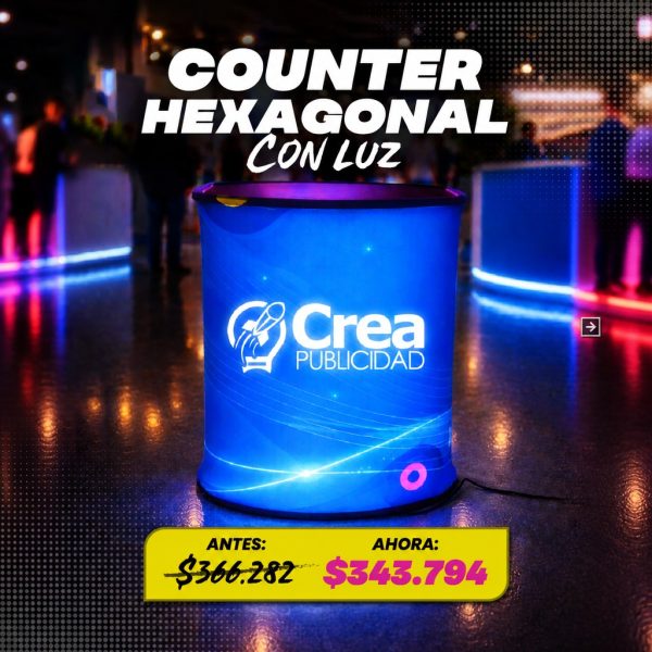Stand Counter Luminoso Hexagonal