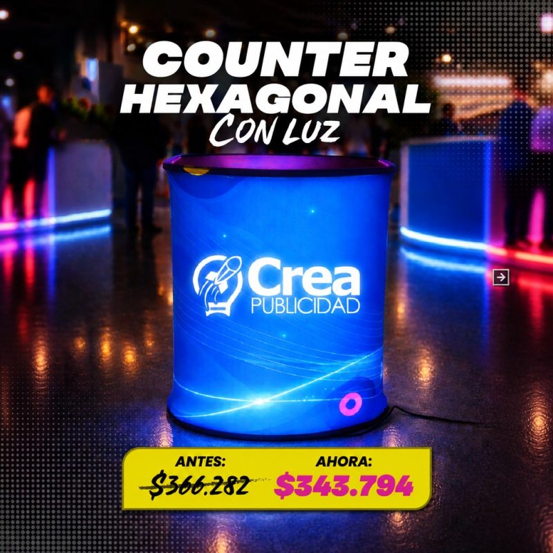 Stand Counter Luminoso Hexagonal
