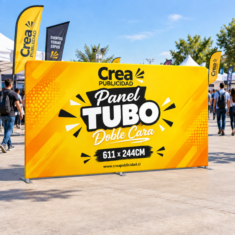 Panel Tubo Doble Cara 611x244