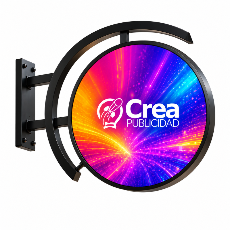 Letrero Rompetráfico LED Circular Doble Cara P2.5 (50x50 cm) Outdoor