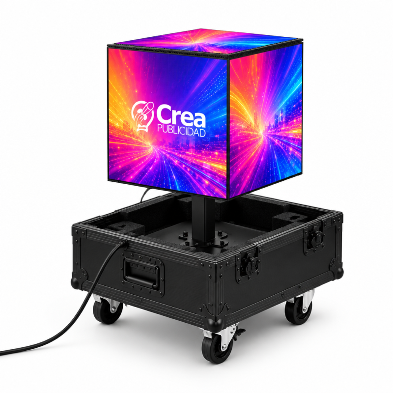 Cubo LED 5 Caras para Piso P3.76 (38x38 cm)